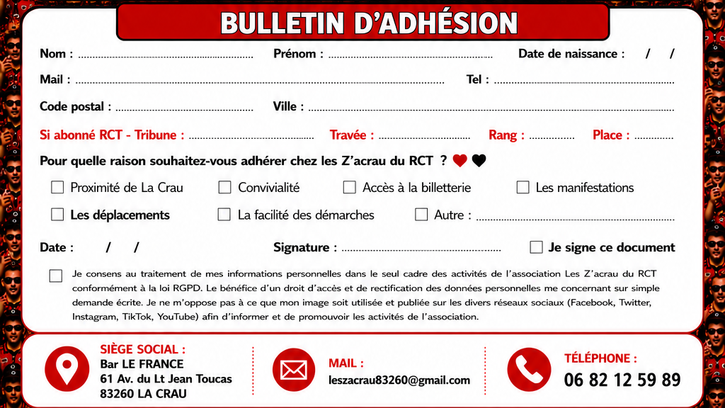 Campagne d’adhésion 2026/2027